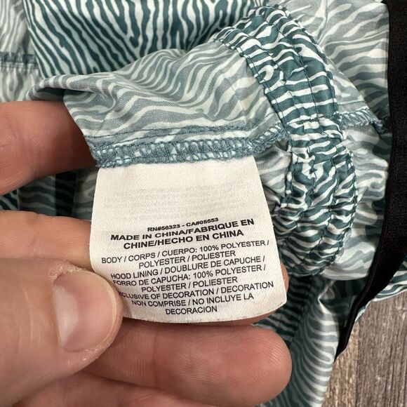 Nike Windrunner Jacket Womens XS Green Zebra Print Lightweight‎ Hooded Full Zip - Picture 11 of 16